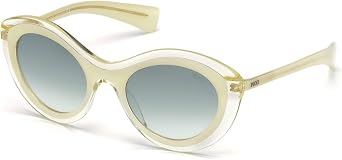 Emilio Pucci EP0080 Sunglasses - Womens, White/Other Frame, Blu Mirror Lenses, 53 mm EP00805324X
