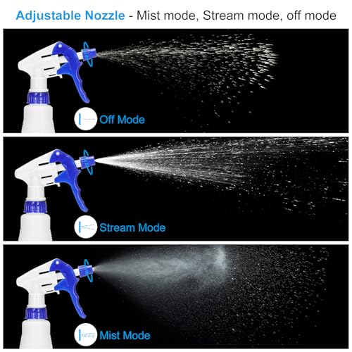 Botellas de spray plásticas antifugas con boquilla ajustable PATIKIL de 16oz 5