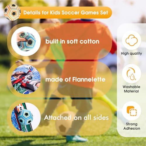 Soccer Games for Kids, mcwdoit 4pcs Soccer Balls,Target Toss Party Yard Game for Kids Indoor Outdoor, Foldable Flannel Goals, Gift Sport Toys for Boys Toddlers Girl Birthday Xmas Aged 3+