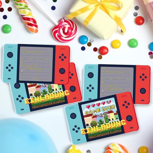 Xinfin 12 biglietti di invito per videogiochi, per...