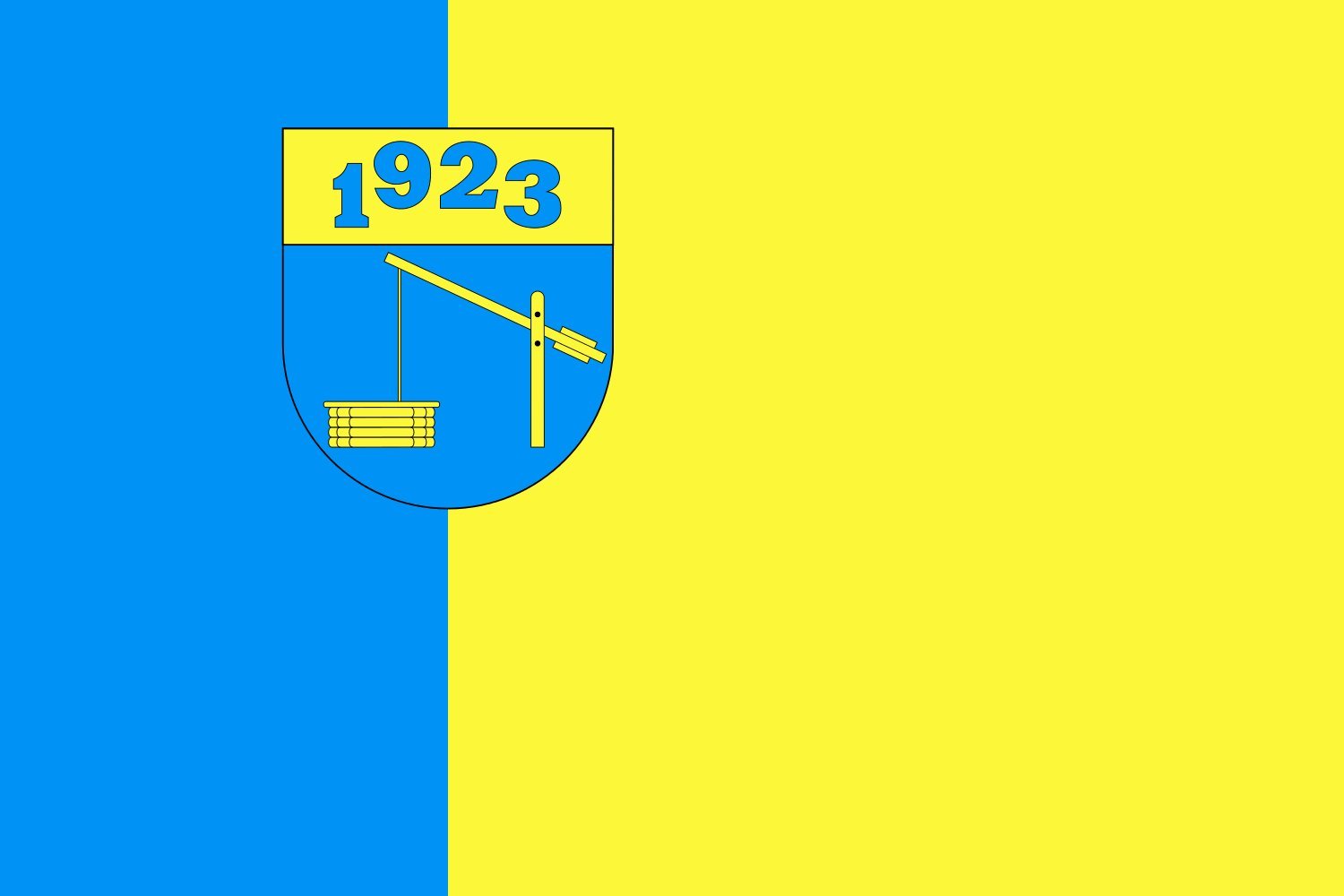 Drapeau Krynychky raion Dnipropetrovsk grand pavillon ukrainien historique