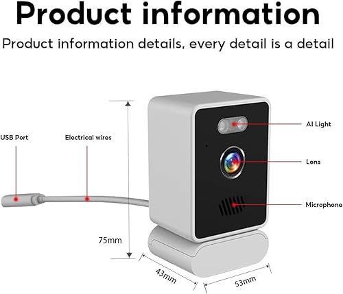 Miniatura 8 de Cámara de ventana de 5MP 2K, 2.4GHz y WiFi Cámaras interiores para seguridad del hogar, cámara para perromascota con adhesivo de montaje, visión