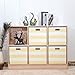 Posprica 3X Thicker Storage Bins Storage Cubes -11×11 Foldable Fabric Storage Baskets Organizer Container, Set of 4,Yellow Stripes