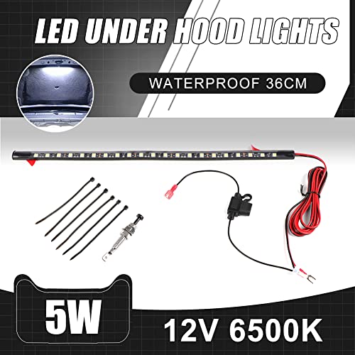 Greceyou Under Hood Led Light Kit, Waterproof 12V Car Led Lights Bars Car Hood Work Inspection Lights Underhood Work Light Kit With Automatic On/Off -Universal Fits Any Vehicle #TOP1