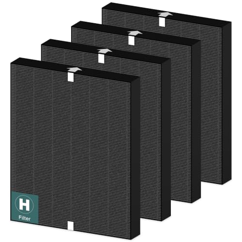 Image of 116130 Replacement Filter H for Winix 5500-2 AM80 PlasmaWave Air Purifier | 4 Pack SmokeGuard High Efficiency Filter for Home Bedroom Large Room Office Pollen Pets Odor Wildfire Smoke