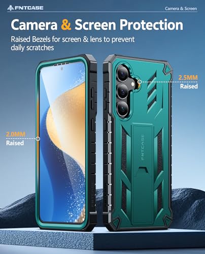 Coque pour Samsung Galaxy S25-FE de qualité militaire en TPU mat texturé durable vert - 7
