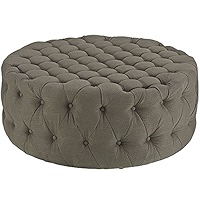 Amazon.com: Modway Amour Fabric Upholstered Button-Tufted Round 