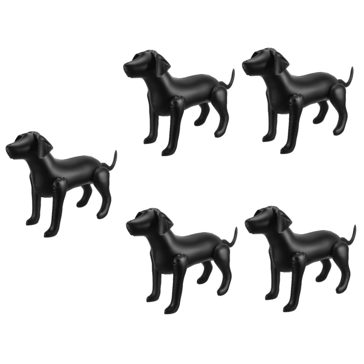 COLLBATH 5 Pz Di Abbigliamento Per Animali Domestici Espositore Per Manichini Di Cani in Piedi Manichino Per Cani Modelli Di Cani Appendiabiti Per Cani Gonfiabile Pvc Black