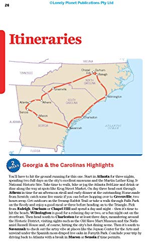 Lonely Planet Georgia & The Carolinas (Travel Guide) #TOP4