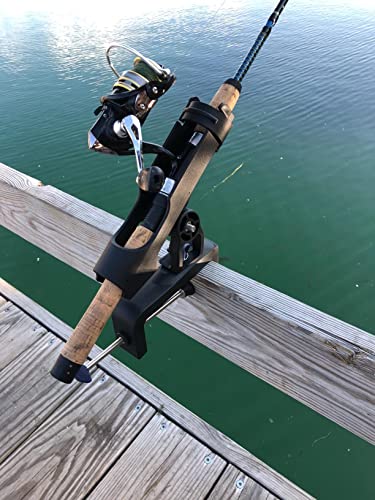 Fishing Rod Holders Boats 2 Pack Large Clamp Opening 360 Degree Adjustable Fish Pole Racks Folding Holder #TOP2