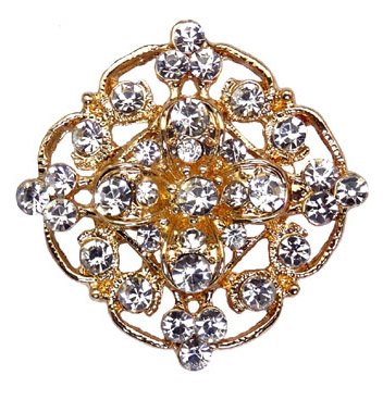 'Vow 12Px Silver Gold Plated Crystal Brooches Flower Floriated Brooch Collar Pin Rhinestone Corsage Bouquet Décor #TOP6