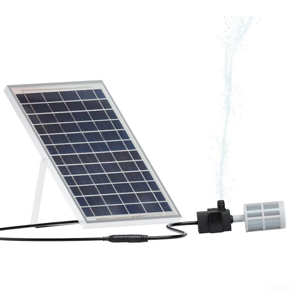 Solarny system pompy wodnej 10 W, 240 l/h, pompa zanurzeniowa z przezroczystą rurą 2 m, kompletny zestaw cyrkulacji i filtracji do stawów rybnych, akwariów, fontann zewnętrznych