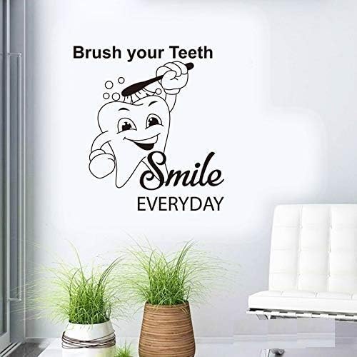 Dental Vinyl Wall Stickers for Dental Clinic (Black, Standard)