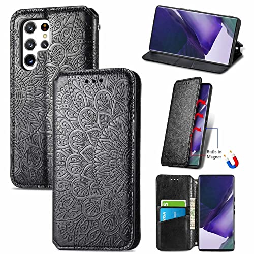 Étui de protection Samsung S22 Ultra 5G König Design noir élégant et finition premium sobre