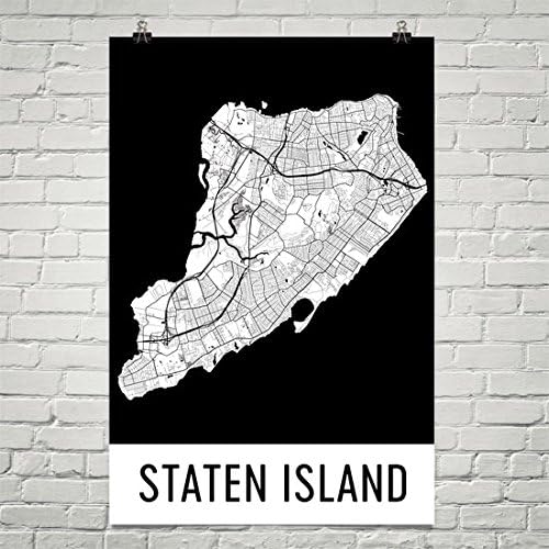 Amazon.com: Staten Island Poster, Staten Island Art Print, Staten Island Wall Art, Staten Island Map, Staten Island City Map, Staten Island New York City Map Art,Staten Island Gift,(12" X 18", White And