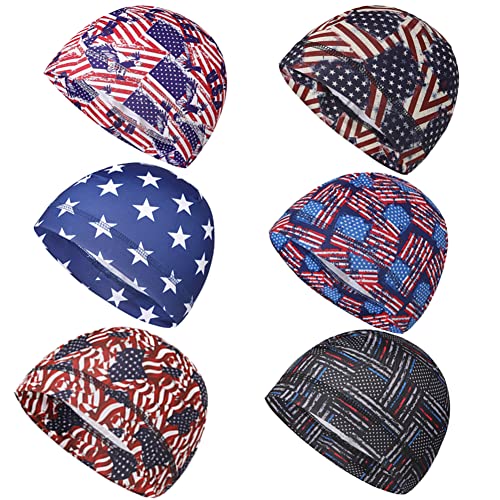 Image of Skull Caps Beanie Hats Under Helmet Liner Cycling Cooling Running Sweat Wicking Skullcap Cap Fits Motorcycle Helmets for Men