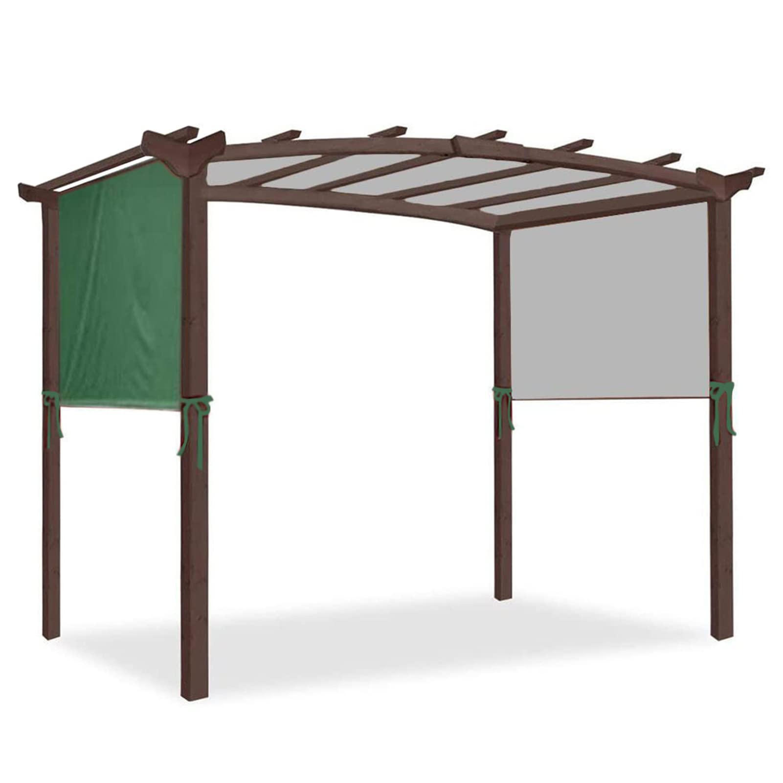 Waterproof Green Pergola Canopy Replacement Universal Shade Cover for Pergola Structure Size 4.8x2.4m