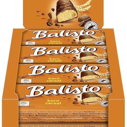 Balisto Schokoladen Großpackung, Korn-Mix, Getreide Schokoriegel, 20 x 37g, Schokolade, Müsliriegel, Schoko Großpackung (740g) 2