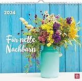 Ob für’s Blumen Gießen, Pakete annehmen, die Einladung zum Grillen oder einfach so – weil es schön ist, neben netten Menschen zu wohnen, mit denen man sich gut versteht: Der Wandkalender mit Monatskalendarium sagt lieben Nachbarn einfach mal 