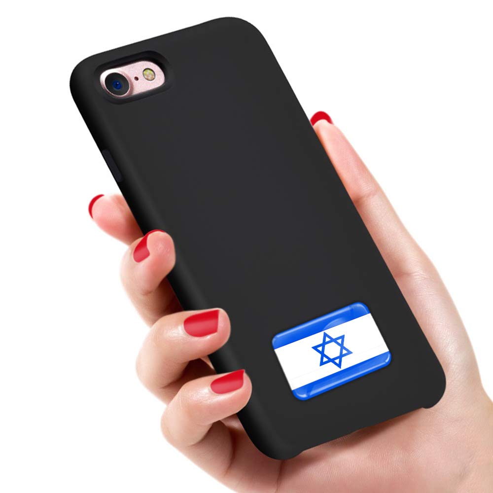 Biomar Labs® 2 X 3D Flexibles Autocollant Stickers National Israelien Drapeau D'Israël Étoile Juive De David Israel Flag Adhésif Pour Décoration Voiture Fenêtre Porte Auto Moto Tuning F 78