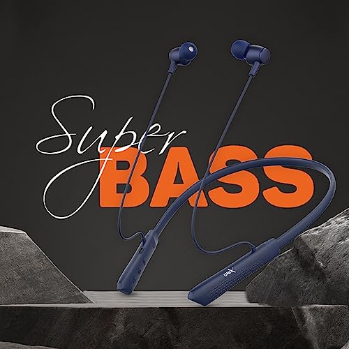Image of Unix UX-700 Horizon Wireless Neckband | 34-Hour Playtime | Extra Bass | Magnetic Earbuds | Bluetooth Headset with Mic | Sweatproof | Ergonomic Fit | 200mAh Battery | Hands-Free Calling (Blue)