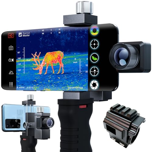 Thermal Monocular for Hunting T2 Pro Night Vision Thermal Scope Detect Deer at 1579 Yards Thermal Camera for Outdoor 15x Zoom 13mm Lens and Tactical Handle, Android Version