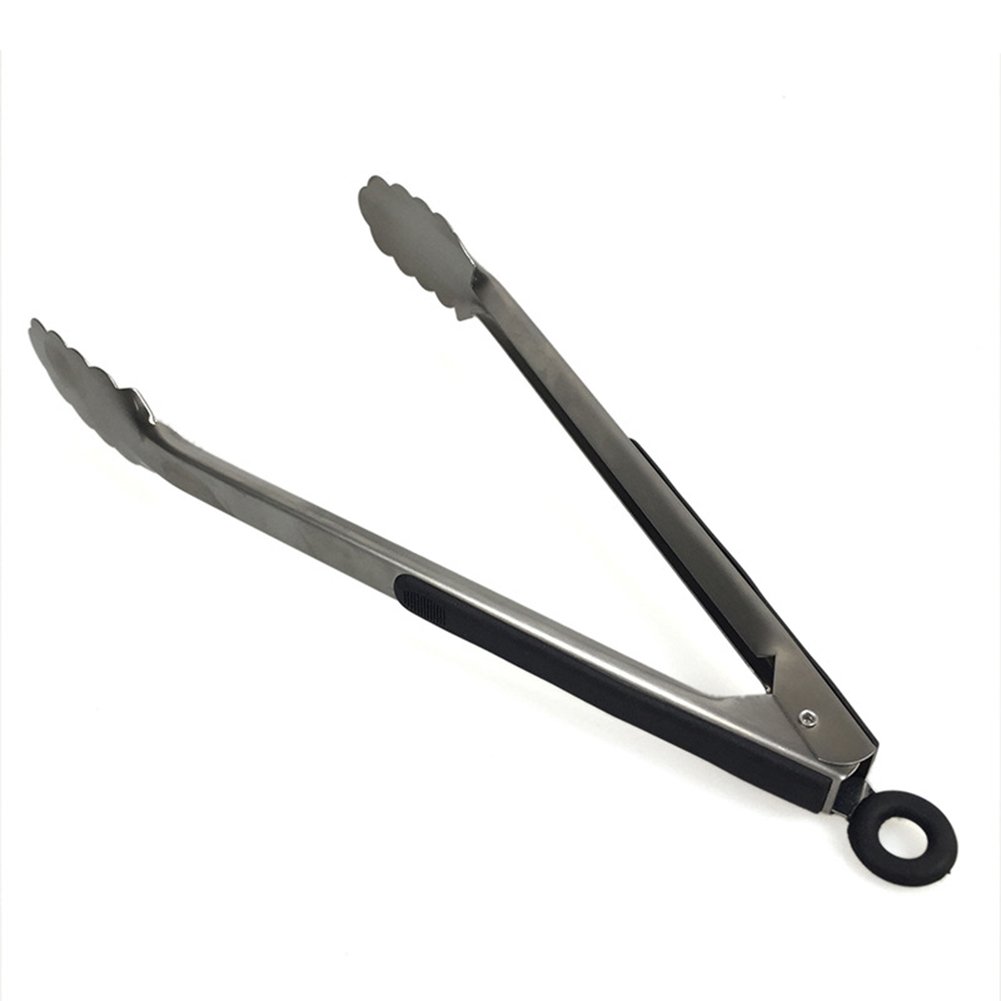 ACiyD Pinzas para Alimentos de 12 Pulgadas, Pinzas para Barbacoa de Acero Inoxidable, Utensilios para Barbacoa, bistec
