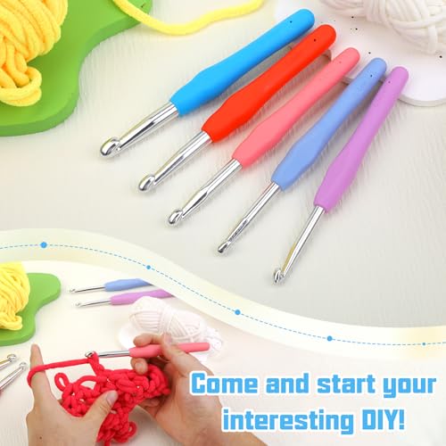 Image of Crochet Hook, 10.0 mm Ergonomic Crochet Hook, Crochet Needles, Ergonomic Handle, Knitting Needles with Soft Handle Beginners and Experienced Crochet Hobbyists (10.0 mm)