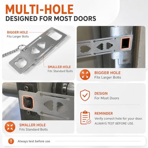 ZEUMIE Portable Door Lock 2Pack Extra Lock for Additional Privacy and Safety in Home, Hotel and Apartment, Prevent Unauthorized Entry, Protect Family Security in Traveling, Bedroom, AirBNB by ZEUMIE - Used condition - Image 3