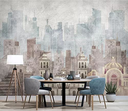 Papier peint mural 3D pour agrandir le salon 350x245cm