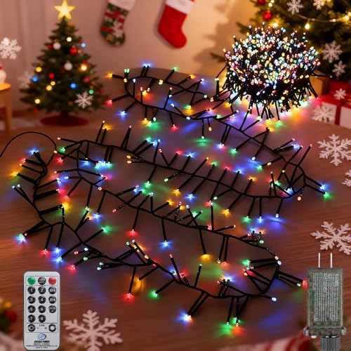 Christmas Cluster Lights Plug-in -52FT 800 LED...