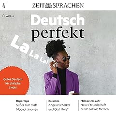 Couverture de Deutsch perfekt Audio - Gutes Deutsch f&uuml;r einfache Lieder. 8/2023