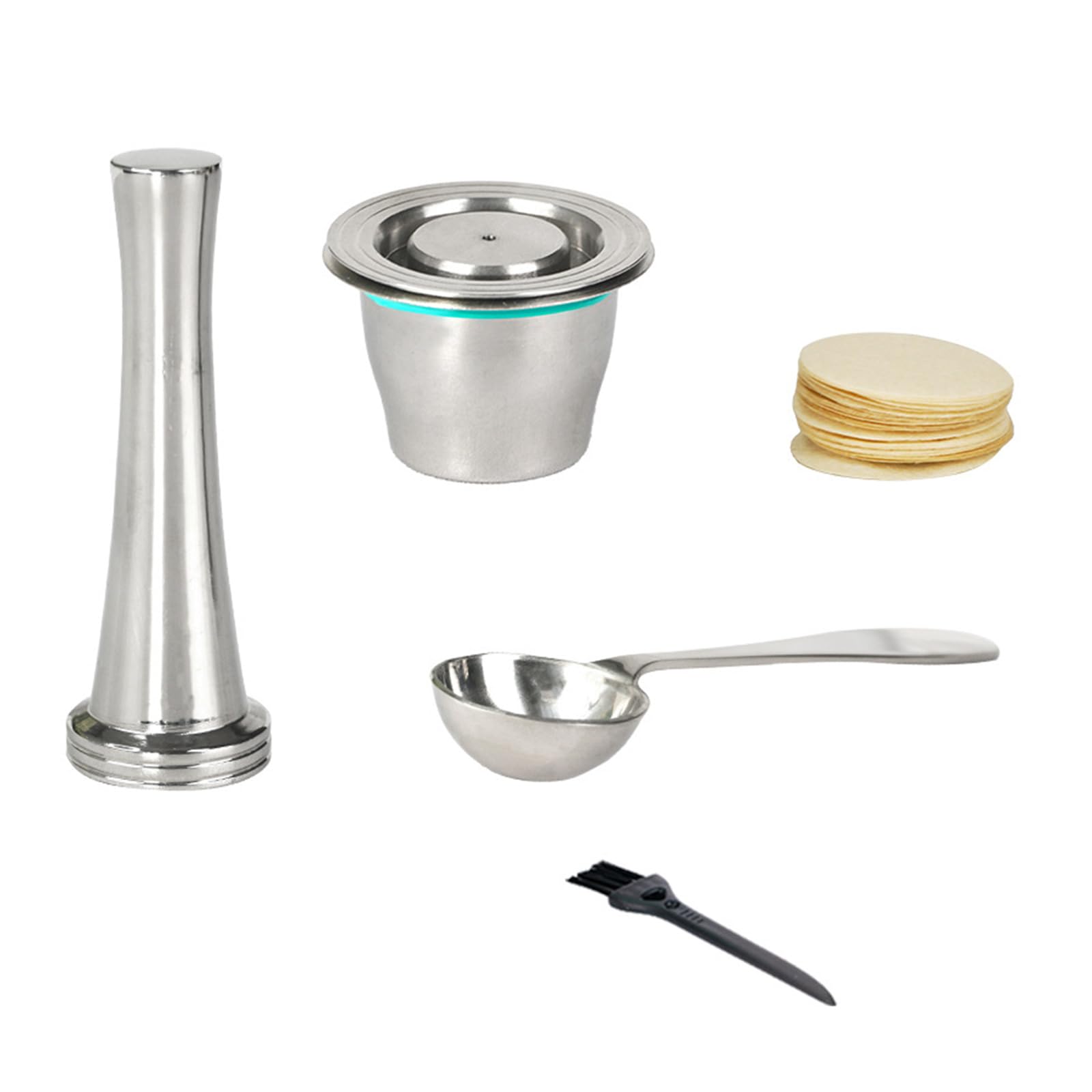 PANGBOER Cápsulas de café reutilizables de acero inoxidable con filtro resistente a la corrosión para una extracción de sabor rico, fácil de lavar en lavavajillas