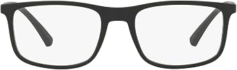 Emporio Armani mens Ea3135f Low Bridge Fit Square Prescription Eyewear Frames