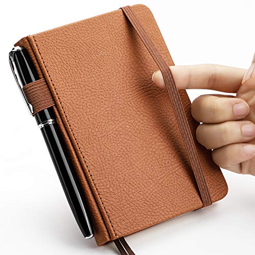 Pocket Notebook(2-Pack)-Small Hardcover Journal Mini Notepad 3.5 x 5.5 Inch with Thick 100 GSM Lined/College Ruled Paper, Total 312 Numbered Pages - Thumbnail 7