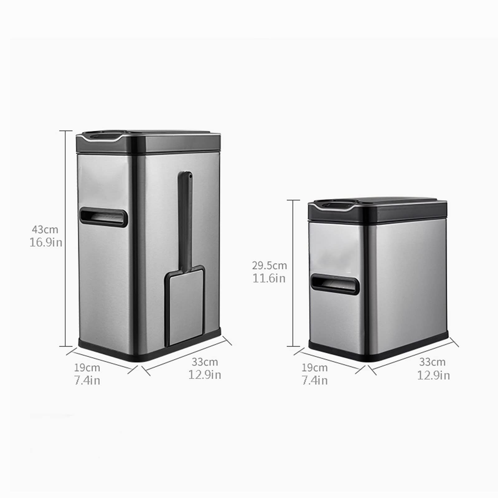 Pattumiera da Cucina 7L Bagno per Uso Domestico Induzione Intelligente con Coperchio Cestino per rifiuti Cestino per rifiuti per Ufficio Cestino per rifiuti