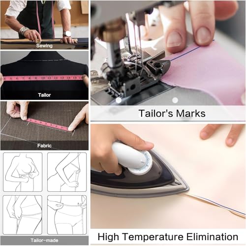 Image of Trial Pack Heat Erasable Fabric Pen Refills (20pcs) | 4 Color Disappearing Ink | Tailor Chalk Alternative for Sewing, Quilting, Embroidery & DIY Fabric Crafts