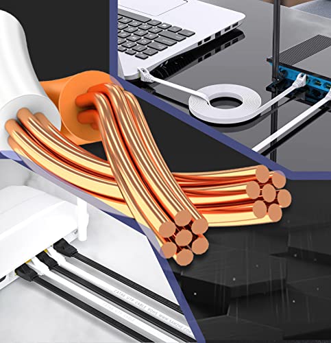 Elfcam® - 12m Cavo Ethernet Cat 7, Piatto RJ45