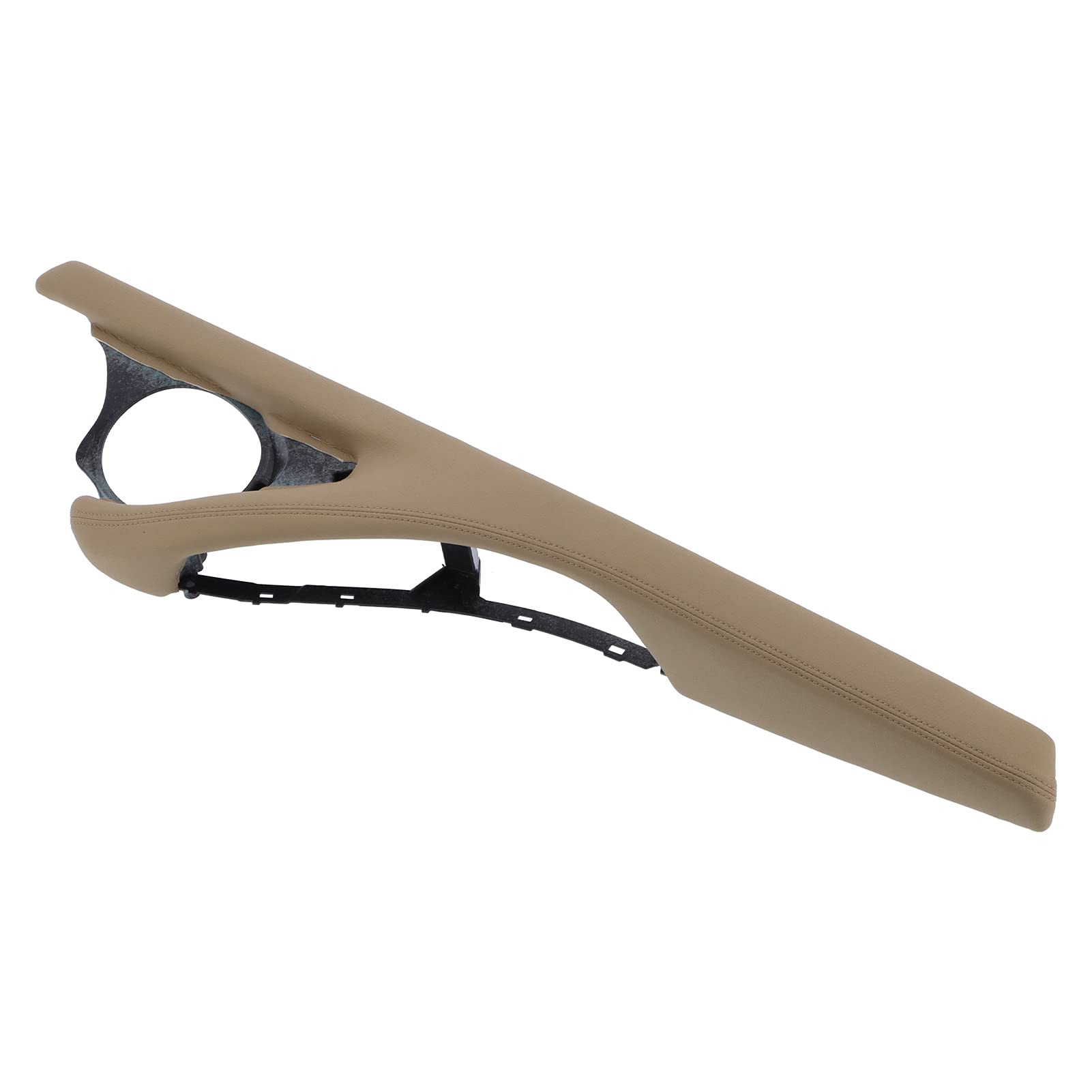 Wedinard Door Handle Frame, Interior Window Handle Trim 30.5x7.1in ABS Artificial Leather for Car(Beige)