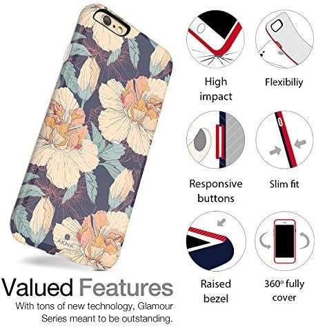 iPhone 6 Plus/iPhone 6s Plus case, Vintage Floral Pattern, Akna Hard Silicon Back Cover for Girls (361-U.S)