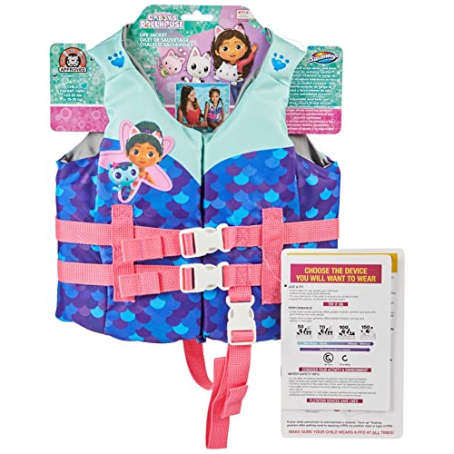 Swimways Gabby's Dollhouse Swim Trainer Life Jacket, Us Coast Guard Approved Life Vest Kids Swim Vest, Pool Floats & Life Jackets For Kids 33-55 Lbs, Gabby #TOP5