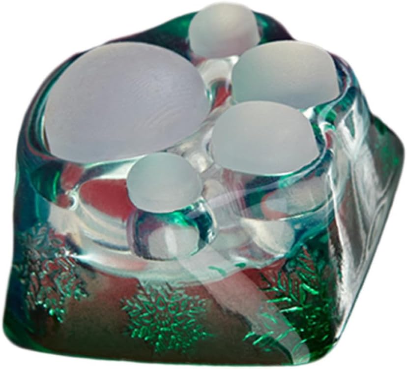 Cat Paw Keycap Resin Green Decorative Keycap for Mechanical Keyboard