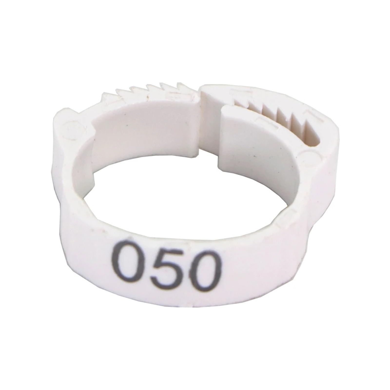 SCMYZLYD Chicken Identification Band, Poultry Tags Adjustable Numbered Plastic Leg Rings Multicolor Pack Of 25 Or 50 For(White,25pcs)