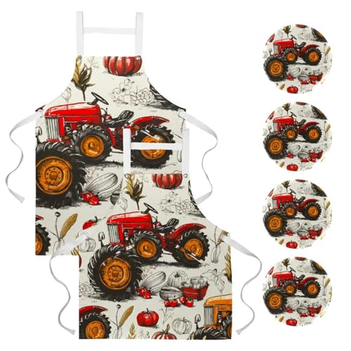Tablier de cuisine pour éviter les éclaboussures lot de 2 avec broches amovibles
