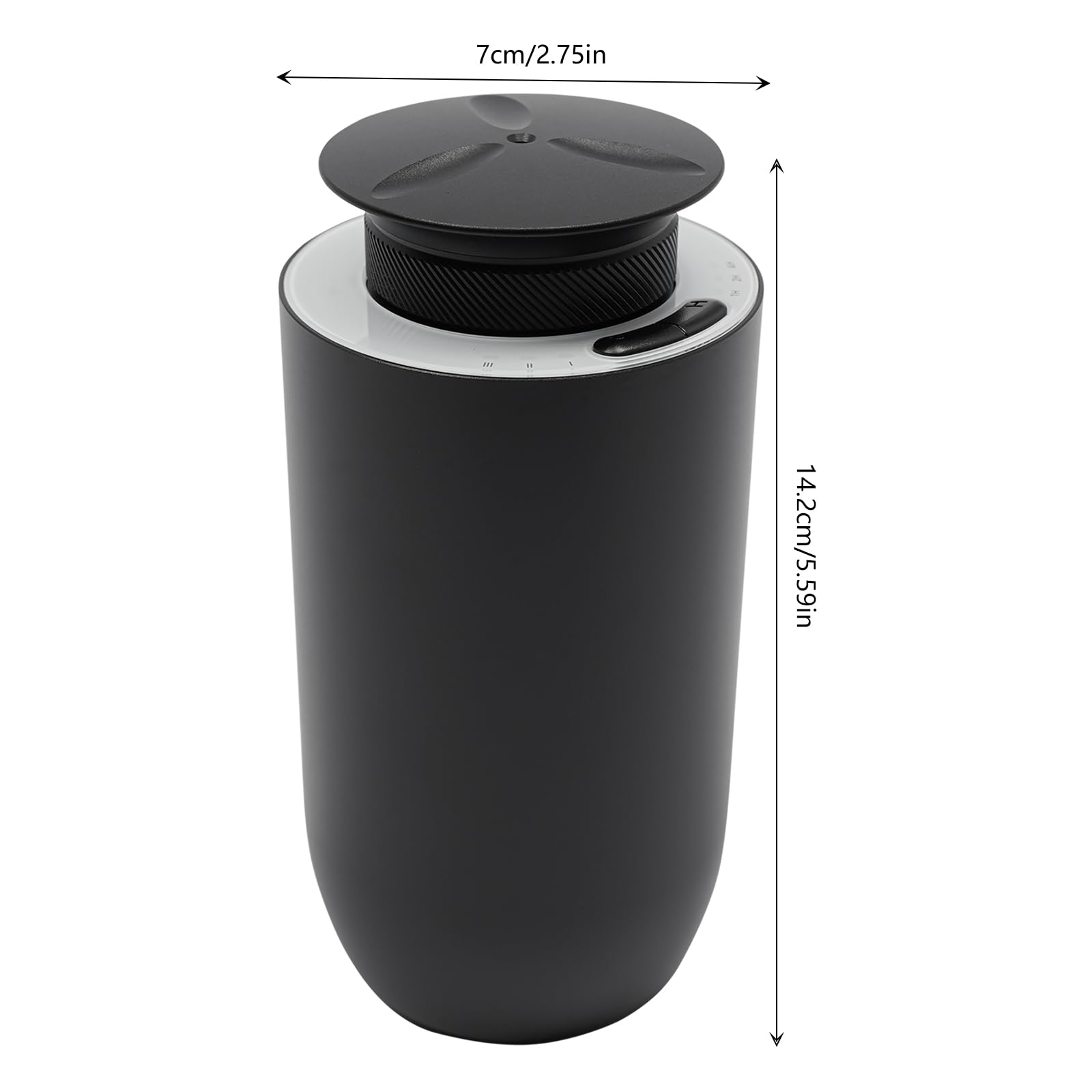 Diffusore senza acqua, ricaricabile, con capacità di 10 ml, mini diffusore portatile a batteria, per casa, auto, ufficio, kit AN8, nero