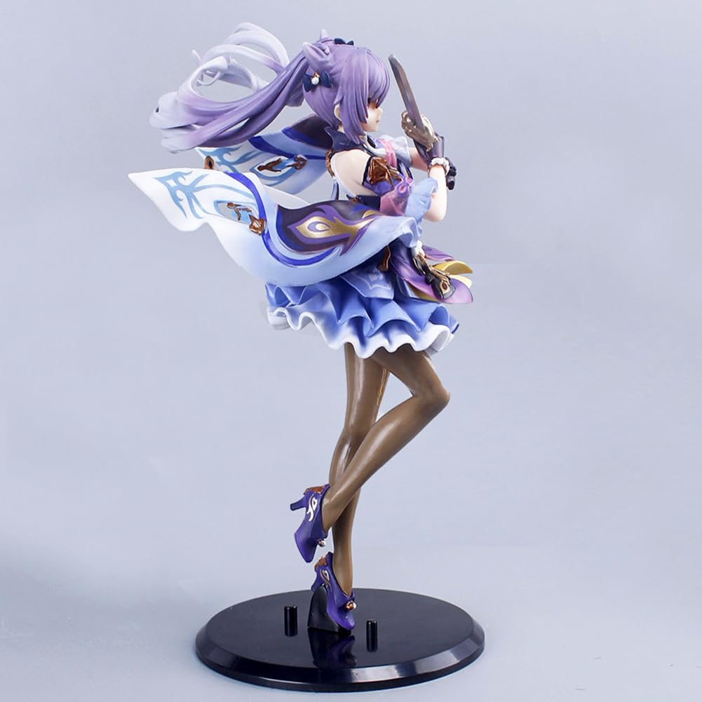 Statua di Keqing - Scultura Anime da 24 cm, personaggio da cartone animato, action figure, pezzo da collezione fatto a mano, regali di Capodanno