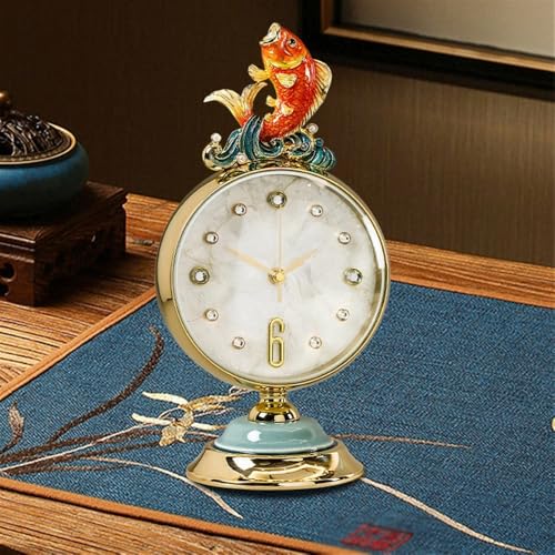 Reloj de sobremesa silencioso estilo chino para decoración de mesa 8