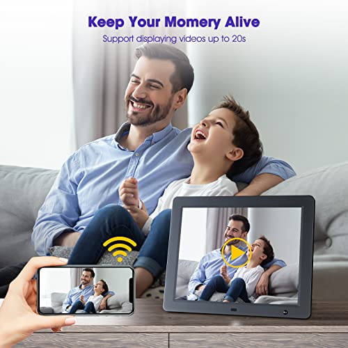 Wifi Digital Photo Frame 15 Inch Electronic Digital Picture Frame With Remote Control Hd Display, Share Photos Videos Via App & Email From Anywhere, Motion Sensor 16Gb Storage, Black, F50 #TOP6