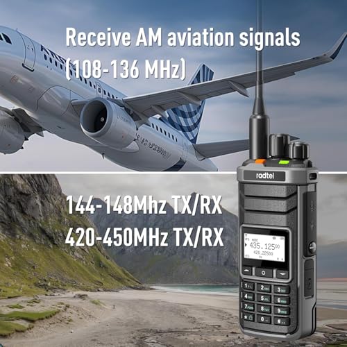 Radtel RT-860G GPS Handheld Ham Radio, HF UHF VHF Dual Band Two-Way Radio with Long Range Coverage, 1024 Channels, Type-C Charging, 2000mAh Battery,SSB Reception (with Programming Cable)