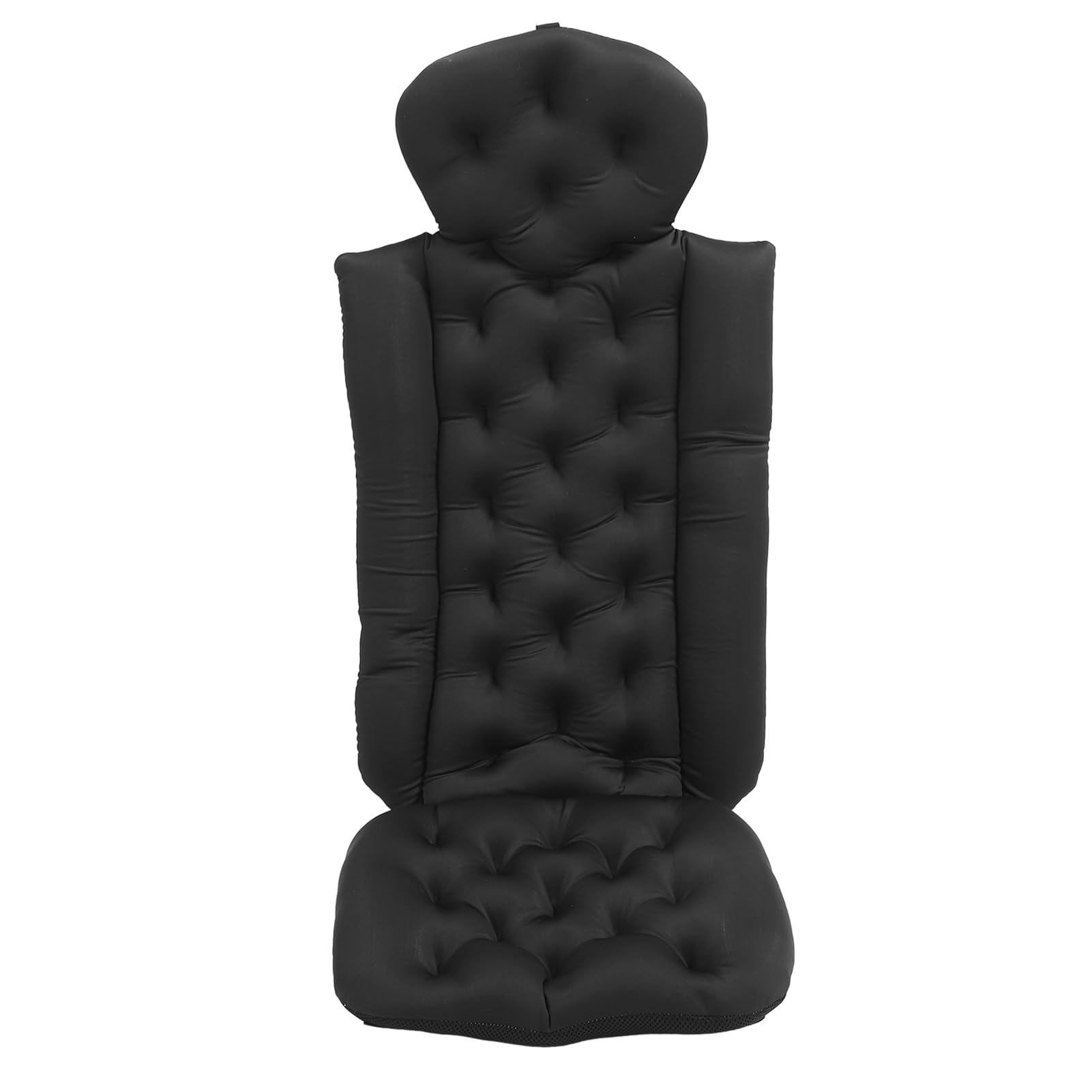 Cojín Antideslizante para Bañera Completa con Diseño Extraíble para una Fácil Limpieza, Soporte Suave para Cabeza, Cuello y Hombros, Multiusos como Almohada de SPA para Piscina (Negra)